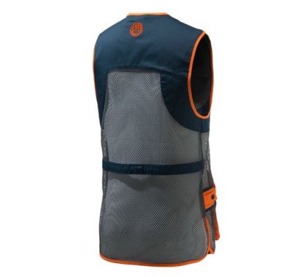 Gilet de tir ball-trap unisexe Full Mesh bleu/orange BERETTA