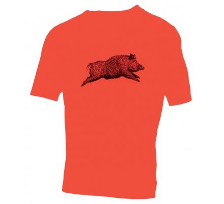 Tee-shirt manches courtes sanglier orange TREELAND