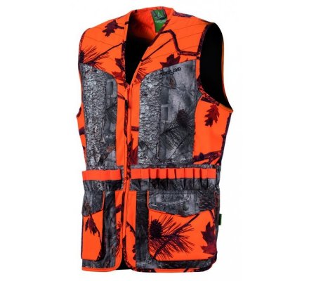 Gilet de chasse orange camo forest TREELAND