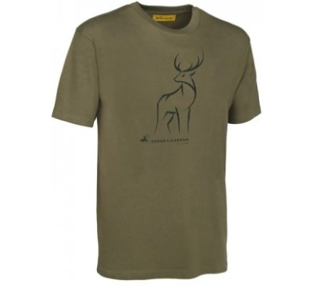 Tee Shirt Cerf Kaki Verney Carron