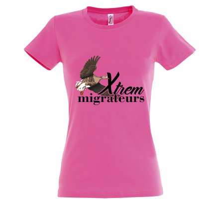 Tee-shirt oie rieuse rose XTREM MIGRATEURS