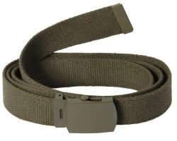 Ceinture toile unie kaki PERCUSSION