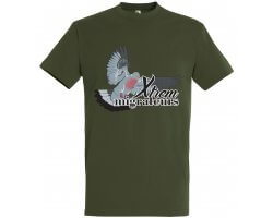 Tee-shirt pigeon ramier vert XTREM MIGRATEURS