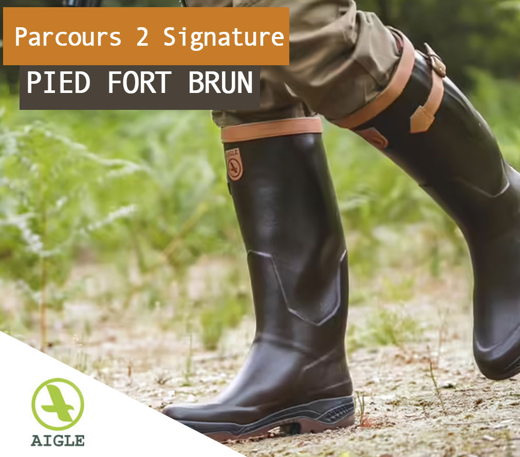 Bottes Parcours 2 Signature Pied Fort Brun Aigle